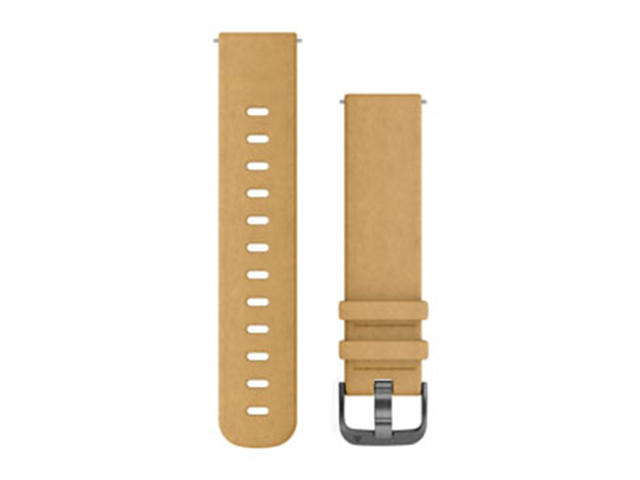 Каишки Garmin бързоосвобождаваща се велурена каишка - Tan Suede (20 mm)