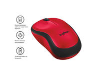 Мишки Logitech M220 Silent, в червено