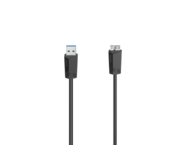 Кабели и Адаптери Кабел HAMA USB 3.0 A мъжко - USB 3.0 Micro B мъжко, 1.5 м, 5Gbit/s