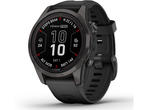 Смарт часовници Garmin fenix 7S Pro Sapphire Solar Edition - Carbon Grey DLC Titanium с Black каишка