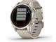 Смарт часовници Garmin fenix 7S Pro Sapphire Solar Edition - Soft Gold с Limestone кожена каишка