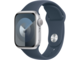Смарт часовници Apple Watch S9 GPS 41mm Silver Alu Case w Storm Blue Sport Band - S/M