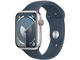 Смарт часовници Apple Watch S9 Cellular 45mm Silver Alu Case w Storm Blue Sport Band - S/M