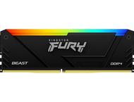 Оперативна памет 64GB (4x16GB) DDR4 3200MT/s Kingston FURY BEAST Black RGB