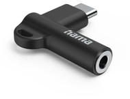 Кабели и Адаптери Hama Aux USB-C - 3,5 мм жак, ъглов щепсел 90°, черен