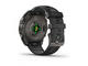 Смарт часовници Garmin fēnix® 8 – 47 mm, AMOLED Sapphire - Carbon Gray DLC Titanium с Black/Pebble Gray силиконова каишка