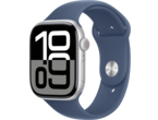 Смарт часовници Apple Watch S10 GPS + Cellular 46mm Silver Alu Case with Denim Sport Band - S/M