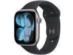 Смарт часовници Apple Watch Series 11 GPS 42mm Space Grey Aluminium Case with Black Sport Band - M/L