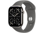 Смарт часовници Apple Watch Series 11 GPS + Cellular 42mm Natural Titanium Case with Stone Grey Sport Band - S/M