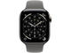 Смарт часовници Apple Watch Series 11 GPS + Cellular 42mm Natural Titanium Case with Stone Grey Sport Band - S/M