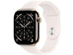 Смарт часовници Apple Watch Series 11 GPS + Cellular 46mm Gold Titanium Case with Light Blush Sport Band - S/M