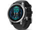 Смарт часовници Garmin fēnix E - 47 мм, AMOLED - Stainless Steel с Black силиконова каишка 