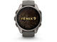 Смарт часовници Garmin fēnix 9 - 43 мм - Titanium с pebble gray силиконова каишка