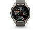 Смарт часовници Garmin fēnix 9 - 43 мм - Titanium с pebble gray силиконова каишка