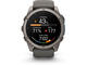 Смарт часовници Garmin fēnix® 9 - 51 мм - Titanium с Pebble Grey силиконова каишка