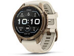 Смарт часовници Garmin fēnix® 9 Pro - 43 мм - Autumn Gold Titanium с Cream/French Gray силиконова каишка