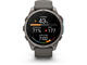 Смарт часовници Garmin fēnix® 9 - 47 мм - Titanium с Pebble Grey силиконова каишка