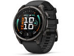 Смарт часовници Garmin fēnix® 9 - 47 мм - Carbon Grey DLC Titanium с Black силиконова каишка