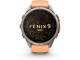 Смарт часовници Garmin fēnix® 9 Pro, inReach® - 43 мм - Titanium с Shell Pink/Autumn Orange силиконова каишка