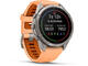 Смарт часовници Garmin fēnix® 9 Pro, inReach® - 43 мм - Titanium с Shell Pink/Autumn Orange силиконова каишка
