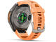 Смарт часовници Garmin fēnix® 9 Pro, inReach® - 43 мм - Titanium с Shell Pink/Autumn Orange силиконова каишка