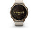 Смарт часовници Garmin fēnix® 9 Pro, inReach® - 43 мм - Autumn Gold Titanium с Bone кожена каишка