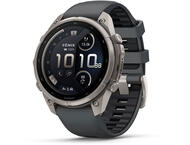 Смарт часовници Garmin fēnix® 9 Pro, inReach® - 47 мм - Titanium с Graphite/Black силиконова каишка