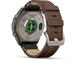 Смарт часовници Garmin fēnix® 9 Pro, inReach® - 47 мм - Titanium с Walnut кожена каишка 