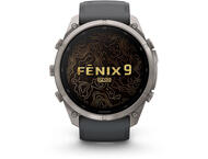 Смарт часовници Garmin fēnix® 9 Pro, inReach® - 51 мм - Titanium с Graphite/Black силиконова каишка
