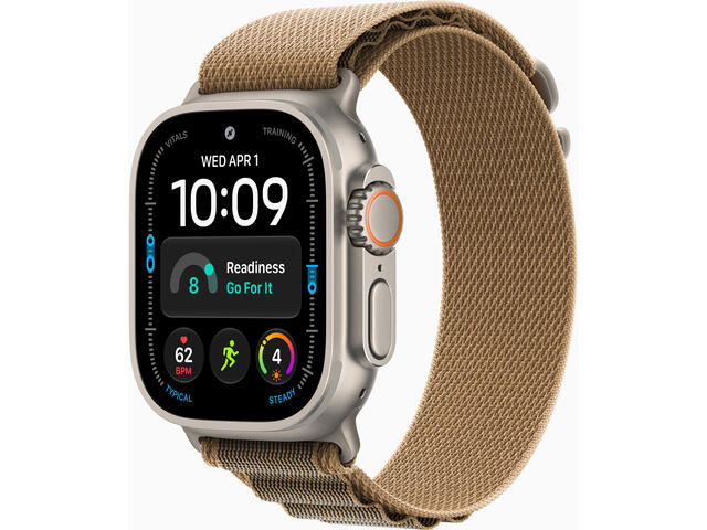 Смарт часовници Apple Watch Ultra 4 GPS + Cellular - Natural Titanium, Alpine Loop, Desert, Large