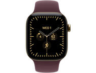 Смарт часовници Apple Watch Series 12 42mm - GPS + Cellular - Titanium, Radiant Gold, Sport Band,Burgundy, M/L