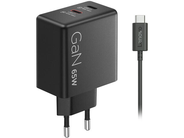 Захранвания за лаптопи LENOVO Dual USB-C 65W GaN EU Захранване
